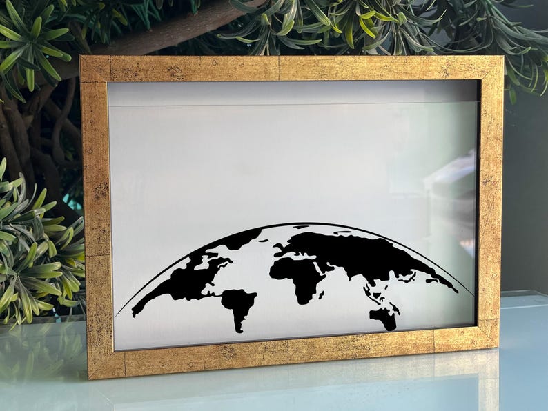 Personalized Clear Acrylic World Map Keepsake Box | Memory Display Box ...