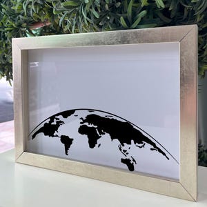 Personalized Clear Acrylic World Map Keepsake Box | Memory Display Box
