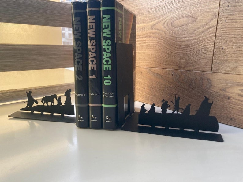 Metal Bookends for Bookworms | Unique Academic Gifts & Reading Decor | Modern Book Holder | Perfect Graduation Present