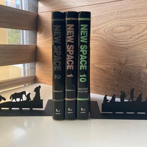 Metal Bookends | Modern Reading Decor & Academic Gift image 6