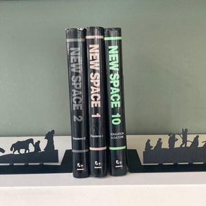 Metal Bookends | Modern Reading Decor & Academic Gift image 3