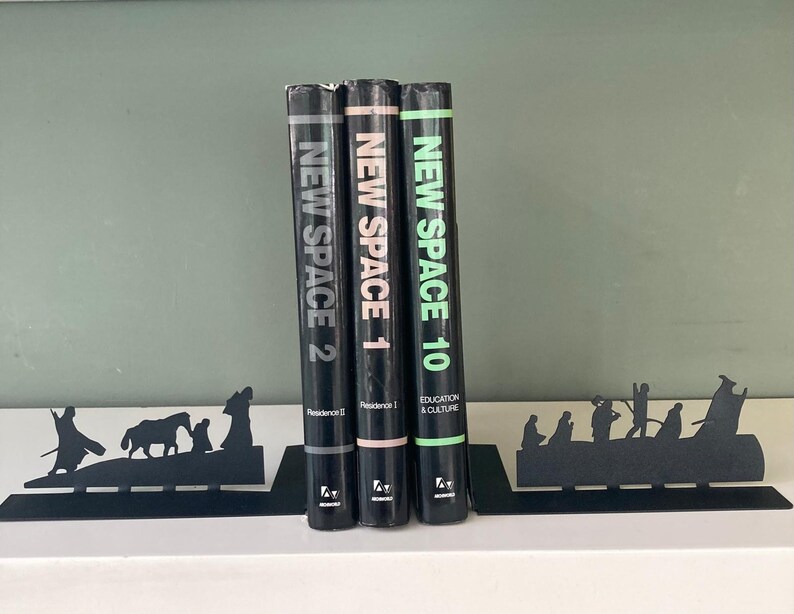 Metal Bookends | Modern Reading Decor & Academic Gift image 3