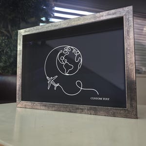 Personalized adventures Box as a Travel Lover Gift | Memory Box with Ticket Display | Money Box for New Adventures | Mother's Day Gift