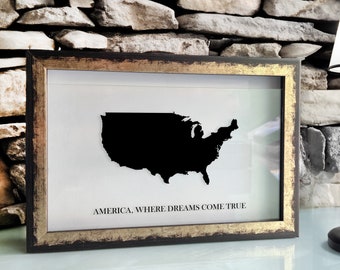 Personalized Travel Shadow Box, Ticket Display, Adventure Keepsake