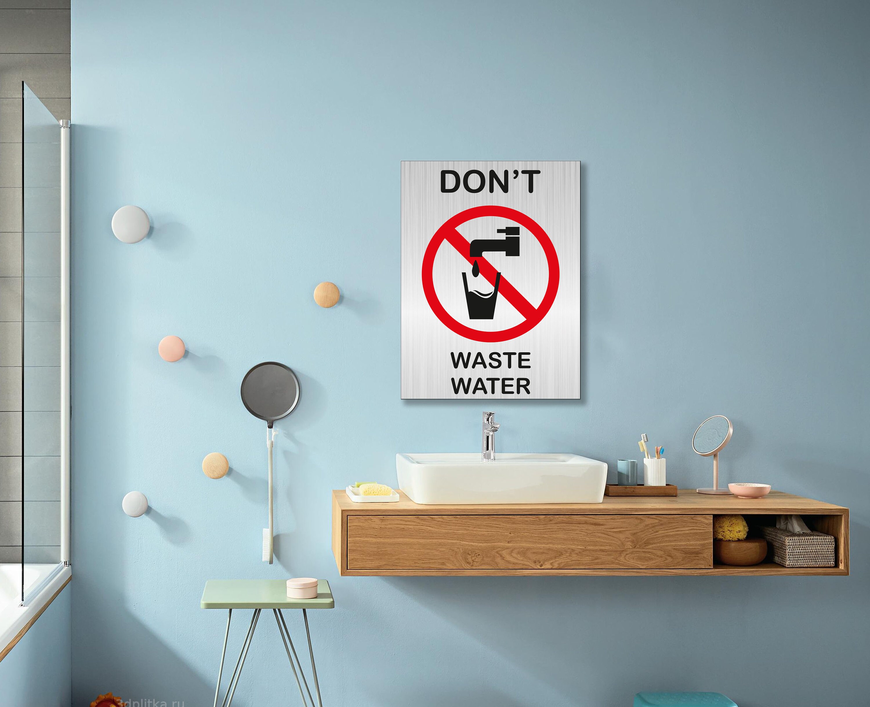 Don't Waste Water Sign - Customizable Aluminum Eco-friendly Sign - Etsy