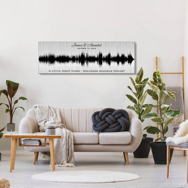 Aluminium 10-jähriges Jubiläum für Ihn Geschenk, Jubiläumsgeschenk Song Sound Wave, Zinn Jubiläumsgeschenk, Geschenk für Paare, Muttertagsgeschenk