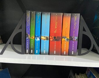 Metal Bookends, Book Lover Decor, Foldable Steel Book Holder