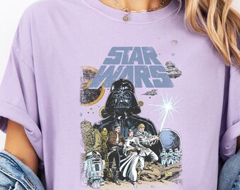 Retro Disney Star Wars Shirt, Disneyland Tshirt, Comfort Colors Gift, Disney Family Shirts, Vintage Star Wars, Disney Trip Shirt