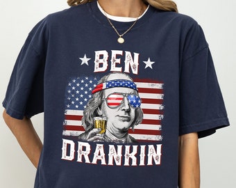 Comfort Colors Shirt, Ben Drankin Tee, Funny July 4th Tee, USA Flag Tee, Drinking Party Tee, American Joy Tee, Beer Shirt, Pretty USA Shirt