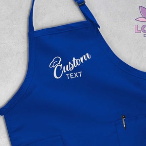 Custom Embroidery Apron, Embroidered Text Apron, Personalized Apron, Embroidered Name Apron, Mommy Apron Gift, Cook Apron, Chef Apron Gift