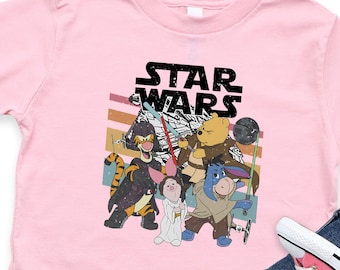 Star Wars Winnie The Pooh Shirt, Hollywood Studios Tshirt, Gift for Kids, Funny Pooh Shirt, Disneyland Tshirt, Disney Trip Tee