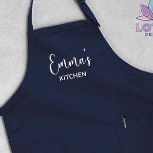 Embroidery Kitchen Apron, Custom Embroidered Apron, Personalized Apron, Embroidery Name Apron, Cook Apron, Custom Chef Apron, Mommy Apron