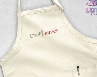 Custom Embroidered Apron, Chef Name Apron, Personalized Chef Apron, Embroidery Name, Custom Cook Apron, Cute Kitchen Apron, Mommy Gift Apron