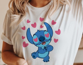 Stitch And Angel Shirt, Disney Valentines Day, Disney Couple Shirt, Disney Love Shirt, Best Couple Gift, Disney Valentine Shirt, Love Shirt