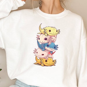 Axolotl T-Shirt, Cute Axolotls Tee For Kids, Axolotl Friends Sweatshirt, Axolotl Squad Tee, Aquatic Salamander T-Shirt, Water Salamander Tee