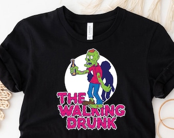 The Walking Drunk T-Shirt, Funny The Walking Man Shirt, Beverages Gift Tee, Drinking Team Sweat, Drinking Party Tee, Funny Party Shirt
