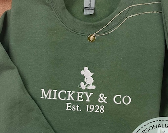 Embroidery Mickey Sweatshirt, Embroidered Mickey Hoodie, Mickey Kids Sweatshirt, Disney World Hoodie, Embroidery Disney Gift, Disney Apparel