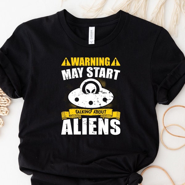 May Start Aliens T-Shirt, Space Sweat, Outer Space Shirt, Flying Saucer Tee, Gift For Space Lover, Space Ship Tee, Talking About Aliens Tee