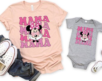 Mama Mouse Shirt, Mini Mouse Shirt, Disney Vacation Tee, Mothers Day Shirt, Disney Birthday Gift, Minnie Mouse Shirt, Mommy Daughter Shirt