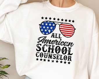 Koszulka All American School Counselor, Koszulka Back To School, Koszulka First Day Of School, Koszulka School Counseling, Bluza American Glasses