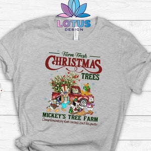 Farm Fresh Christmas Trees Shirt, Disney Christmas T-Shirt, Mickey&#39;s Tree Farm Shirt, Toddlers Christmas Shirt, Christmas Gift, Kids Shirt