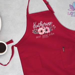 Customized Apron, Baking Apron, Baker Mom Gift, Personalized Gift, Mothers Day Gift, Custom Kitchen Apron, Personalized Apron for Women