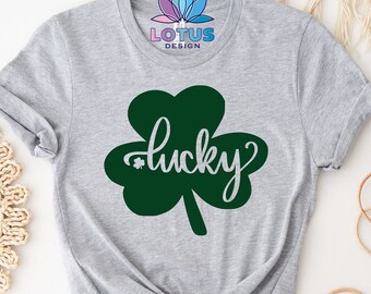 St. Patricks Day Shirt, Shamrock Shirt, Irish Shirt, Four Leaf Clover Tee, Lucky T-Shirt, Gift For Irish, Saint Patrick Days T-Shirt