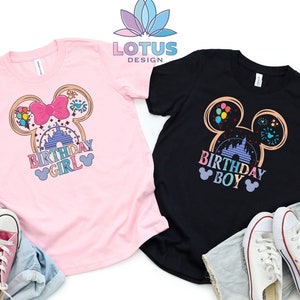 Disney Birthday Shirt, Disney Birthday Girl Shirt, Disney Birthday Boy Shirt, Mickey Eared Birthday Shirt, Family Birthday, Disney Vacation