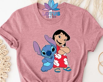 Lilo Und Maschen Shirt, Süßes Disney Shirt, Disneyland Trip Shirt, Shirt für Frauen, Disney Trip T-Shirt, Bestes Shirt für Kinder, Ohana Shirt