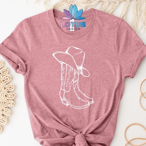 Cowboy Boots T-Shirt, Knockin Boots T-Shirt,  Country Vintage T-Shirt, Cowgirl BOHO T-Shirt,  Boots T-Shirt, T-Shirt, Cowboy Gift T-Shirt