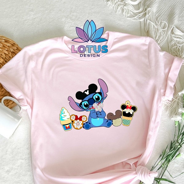 Stitch Snacks Shirt, Disney Snacks T-Shirt, Disneyland Vacation Shirt, Mickey Head Shirt, Cute Women Tee, Mickey Stitch T-Shirt, Snacks Tee