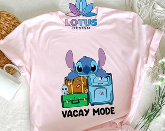 Stitch Shirt, Vacay Mode Shirt, Cute Disney Shirt, Disneyland  Vacation T-Shirt, Family Trip Shirt, Shirt For Toddlers, Disney Trip Shirt