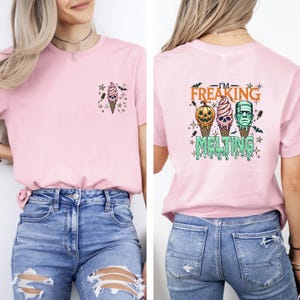Freaking Melting Shirt, Halloween Shirt, Spooky Season Tee, Summer Halloween Tshirt, Summer vibes shirt, Spooky Summer Tee, Spooky Ice Cream