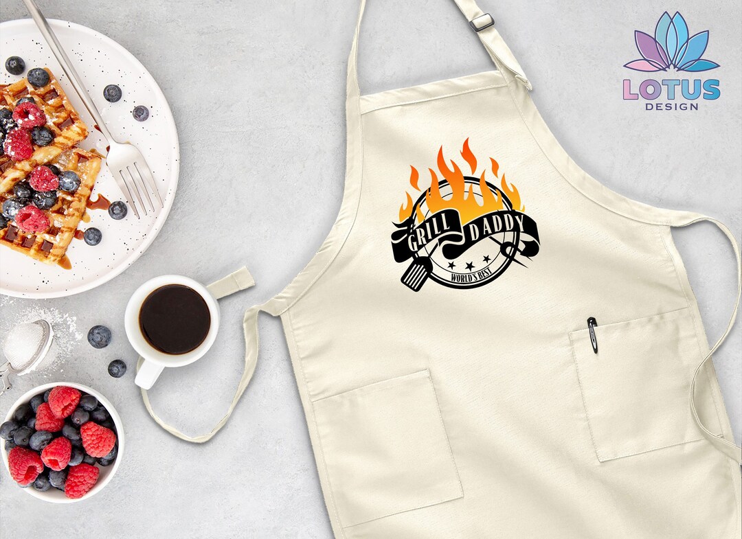 Grill Daddy Apron, Father's Day Gift, BBQ Apron for Dad, Funny Gift for