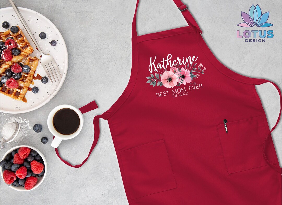 Customized Apron, Baking Apron, Baker Mom Gift, Personalized Gift