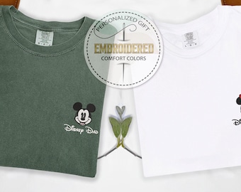 Custom Embroidery Disney Mom, Disney Dad Tshirt, Disneyland Tshirt, Disney Family Tee, Disney World Tee, Disney Trip Tshirt, Magical Family