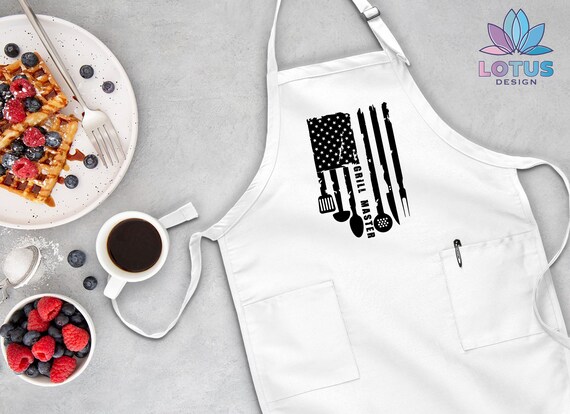 Grill Master Apron, Father's Day Gift, BBQ Apron For Dad, Funny Gift for Dad, Gift For Husband, Cute Apron For Dad, Grill Apron, Master Dad