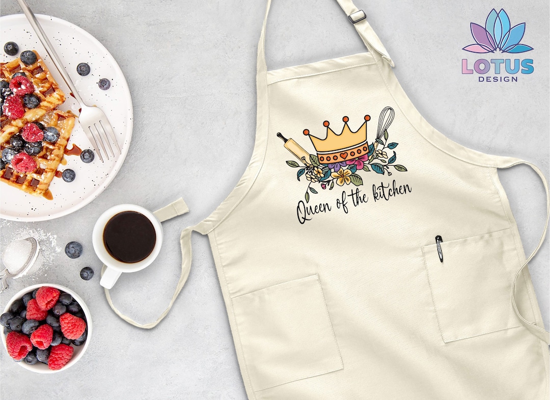 Queen of the Kitchen Apron, Mom Apron, Chef Apron, Funny Cooking Apron ...