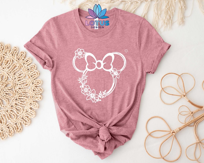 Koszulka Minnie Head, słodka koszulka Disney, damska koszulka Disney, koszulka Disney Trip, dziecięca koszulka Disney, koszulka Minnie Mouse, koszulka Minnie Gift zdjęcie 6