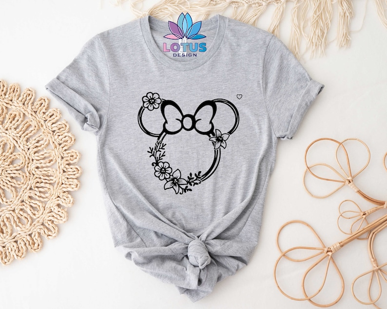 Koszulka Minnie Head, słodka koszulka Disney, damska koszulka Disney, koszulka Disney Trip, dziecięca koszulka Disney, koszulka Minnie Mouse, koszulka Minnie Gift zdjęcie 7