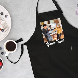 Custom Photo Apron, Picture Chef Gift Apron, Custom Text Apron, Personalized Gift Apron, Adjustable Photo Apron, Apron For Women And Men image 6