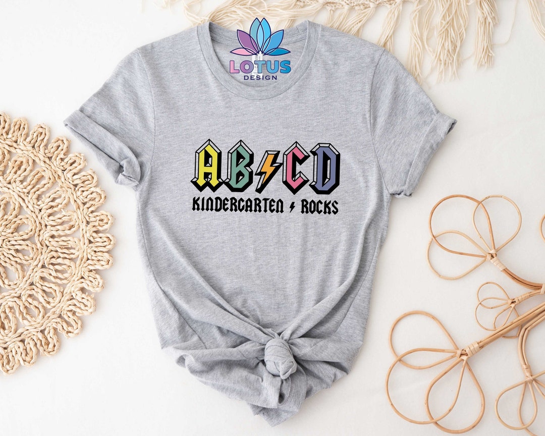 ABCD Kindergarten Rocks Shirt, Kindergarten Rocks Shirt, Rock Lovers ...