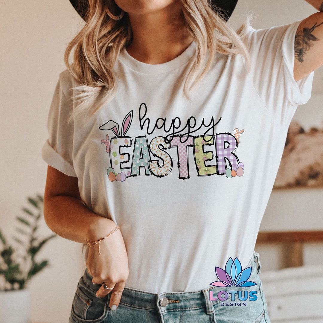Happy Easter Shirt,easter Day Shirt,womens Easter Shirt,easter Bunny ...