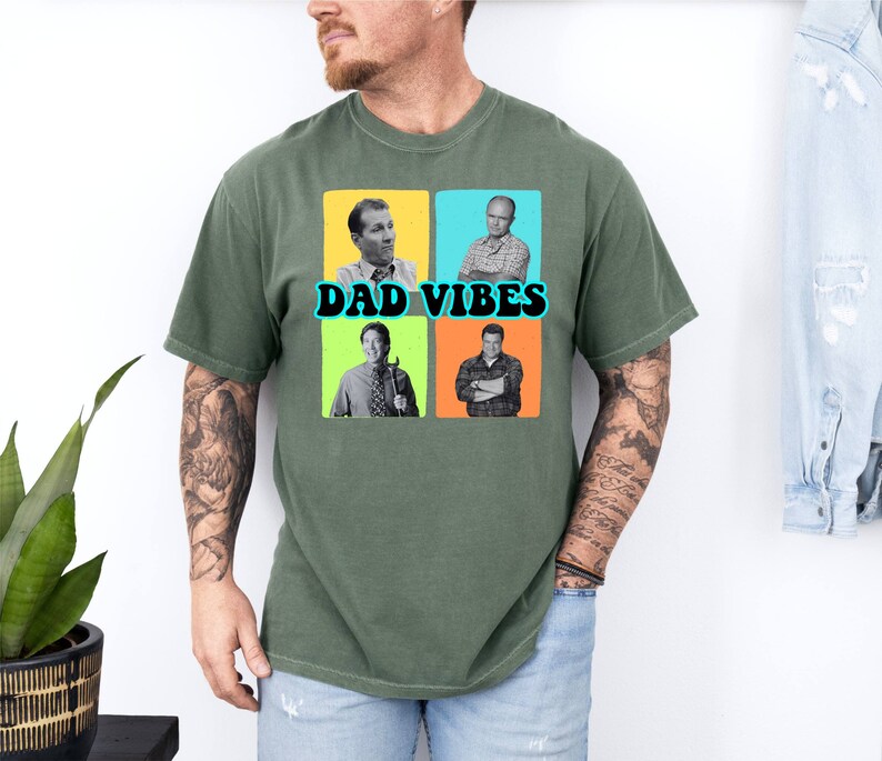 Dad Vibes Shirt, Vintage Dad Tee, Daddy Gift Tee, Best Dad Ever Shirt, Fathers Day Tee, 80s Father Shirt, Grandpa Tee, Comfort Colors Shirt image 3