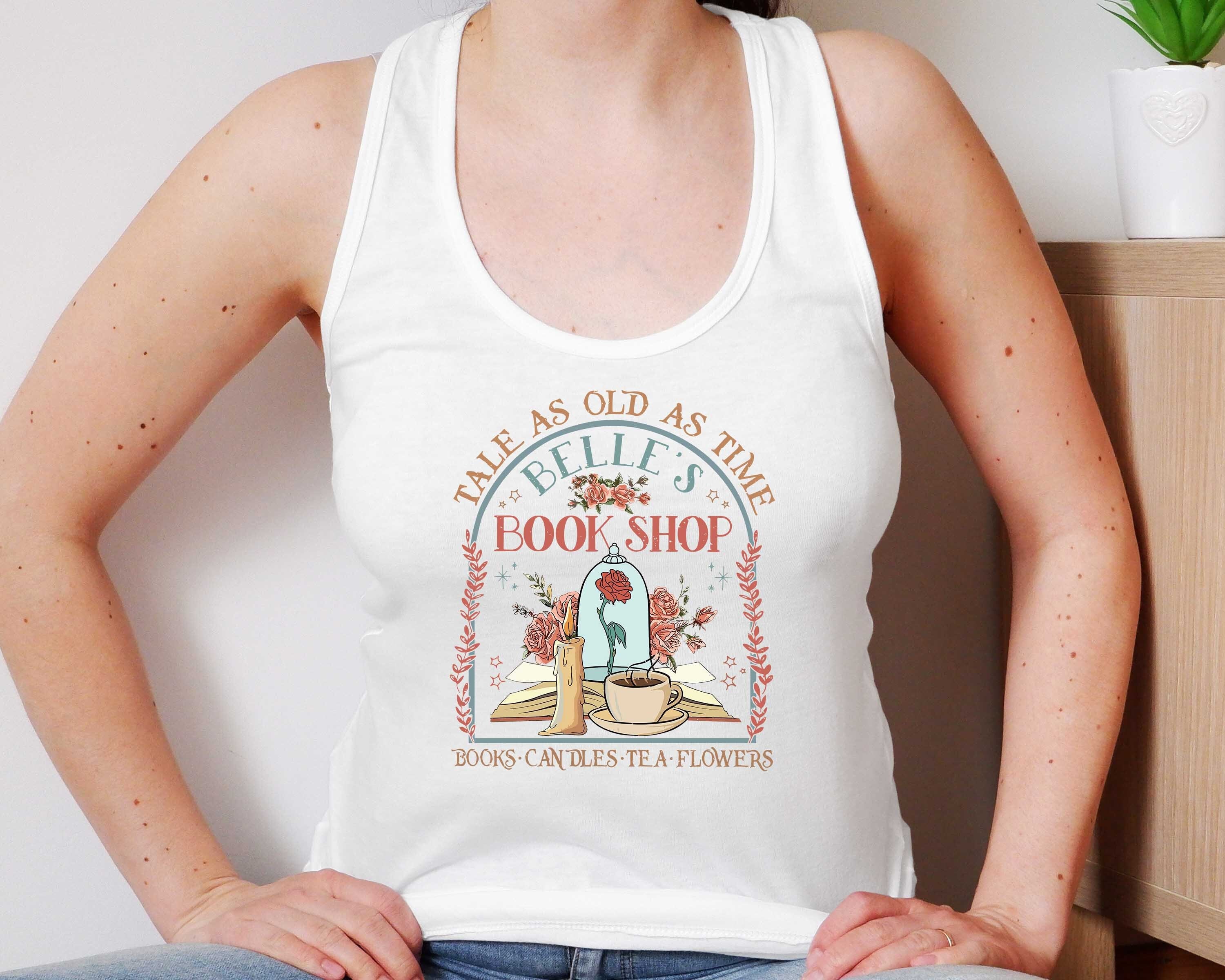 Belle's Book Shop Shirt, Tale As Old As Time Tee, Disney Beauty Tee, Beauty Tank Top, Bookish T-Shirt, Book Seller Tee, Cute Librarian Shirt