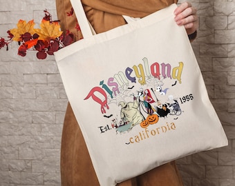 Disneyland Haloween California  Est 1955 Tote Bag, Oogie Bash  Tote Bag, Jack and Sally Tote Bag, Spooky Season Tote Bag, Disney Halloween