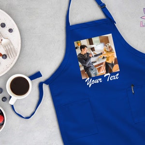 Custom Photo Apron, Picture Chef Gift Apron, Custom Text Apron, Personalized Gift Apron, Adjustable Photo Apron, Apron For Women And Men image 4