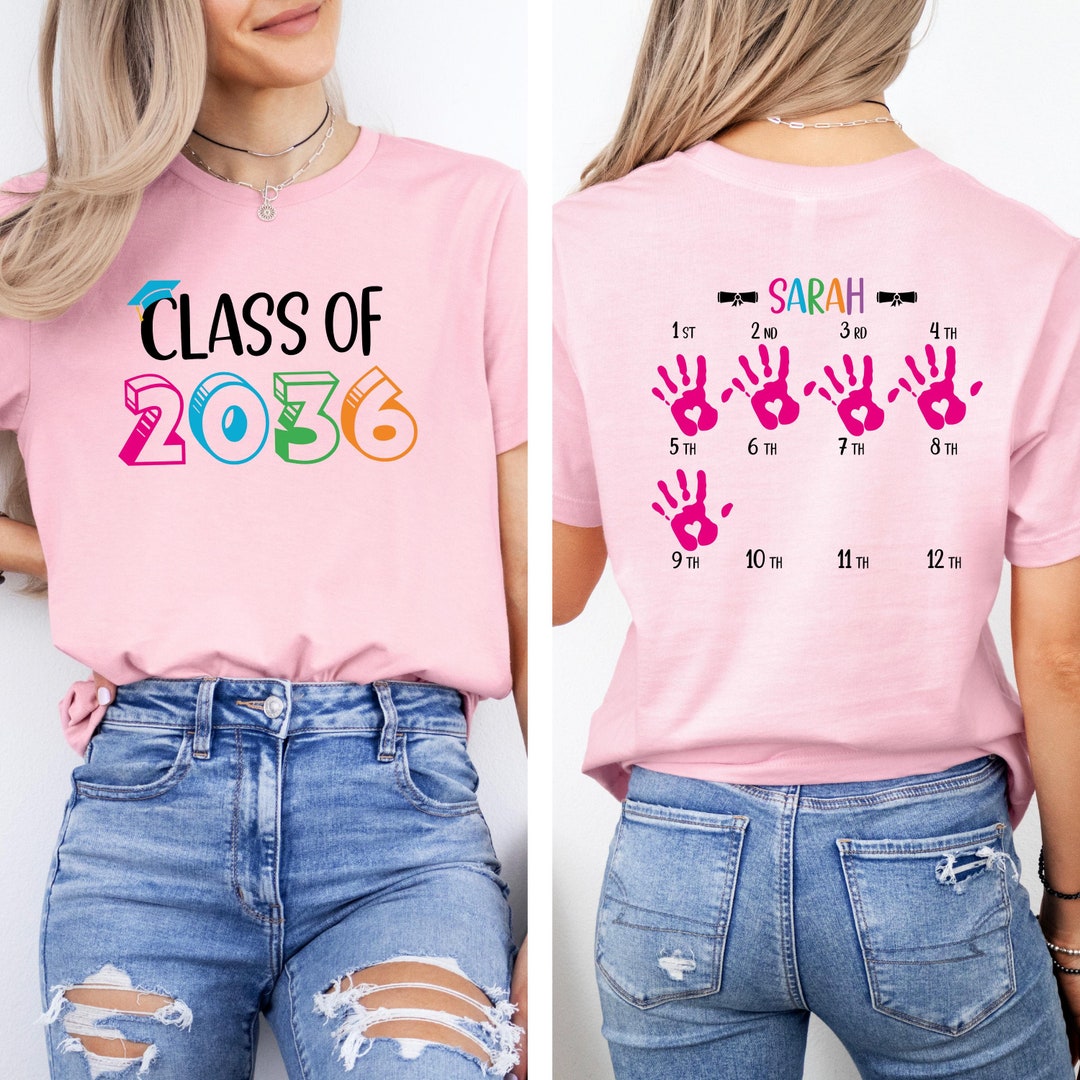Buy Custom Class Shirt, Future Graduate Tee, Class 2036 Tee, Class 2 Sides Tee, Graduation Year Tee, Pupil Name Tee, Hand Print Tee, 1st Day Tee Online in India - Etsy Buy Custom Class Shirt, Future Graduate Tee, Class 2036 Tee, Class 2 Sides Tee, Graduation Year Tee, Pupil Name Tee, Hand Print Tee, 1st Day Tee Online in India - Etsy