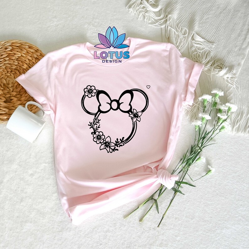 Koszulka Minnie Head, słodka koszulka Disney, damska koszulka Disney, koszulka Disney Trip, dziecięca koszulka Disney, koszulka Minnie Mouse, koszulka Minnie Gift zdjęcie 2