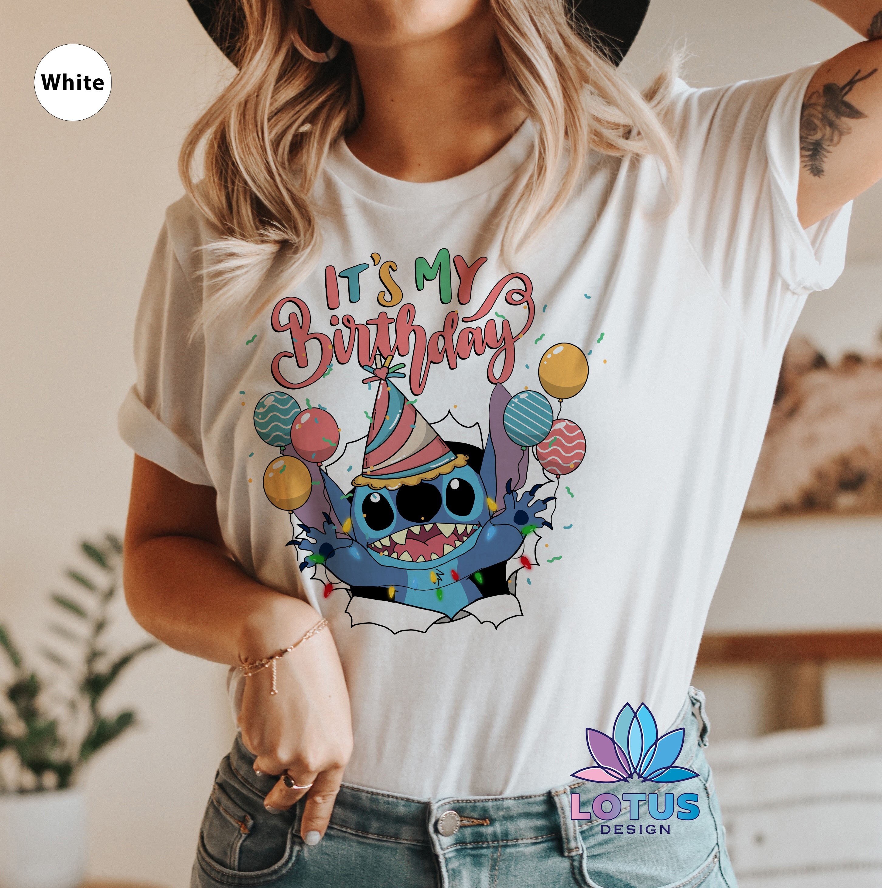 Stitch Birthday Shirt, Girls Stitch Birthday, Lilo and Stitch